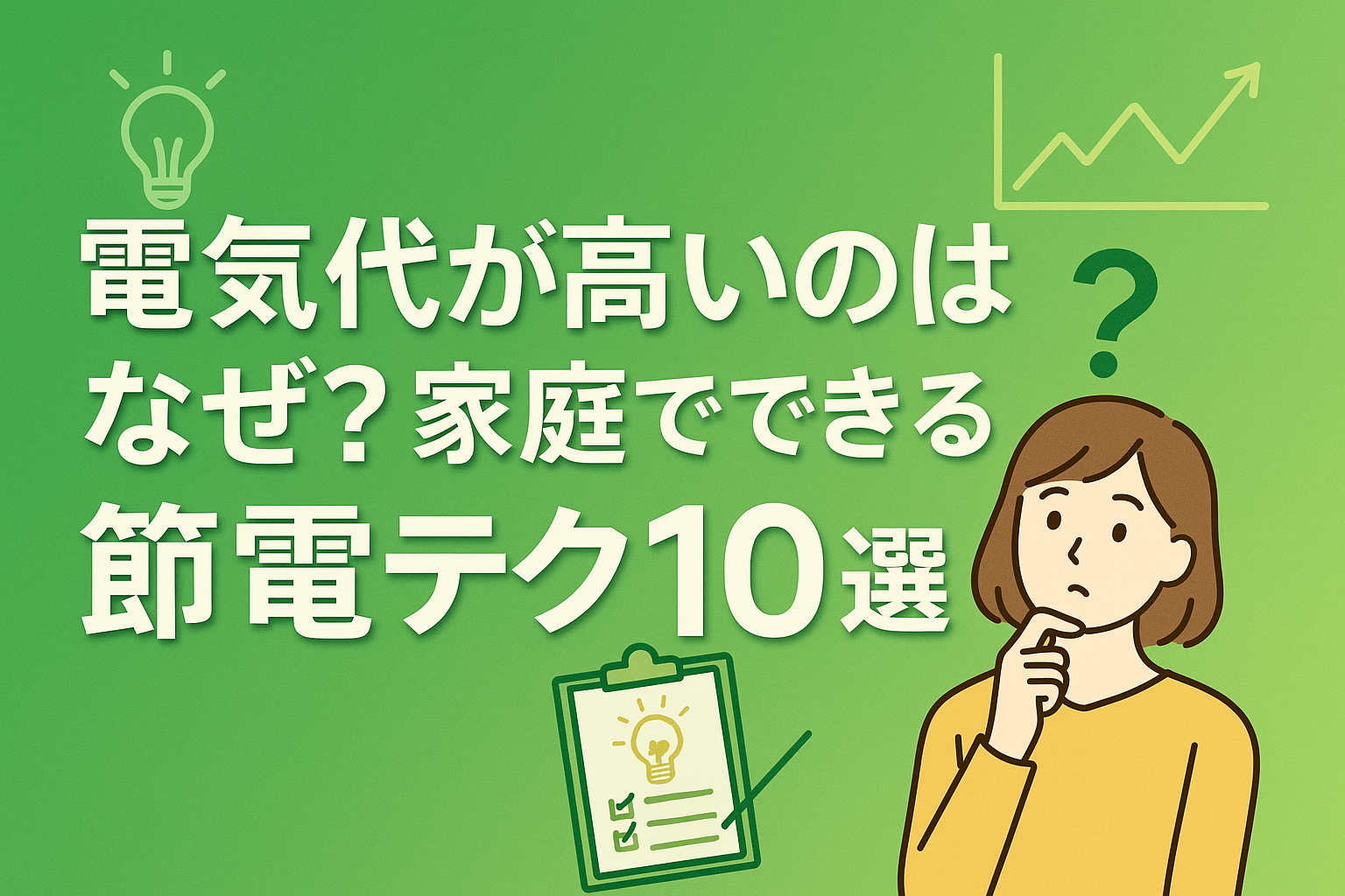 電気代が高いのはなぜ？家庭でできる節電テク10選