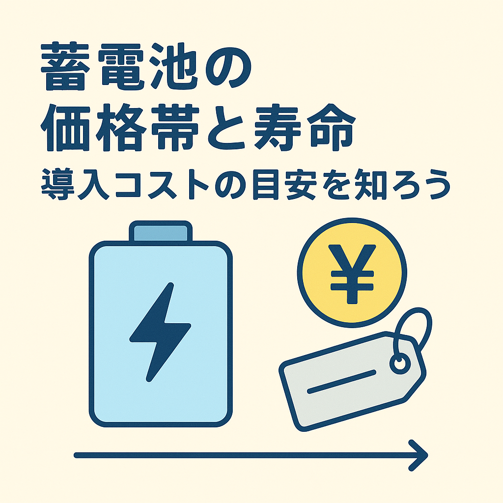 蓄電池の価格帯と寿命｜導入コストの目安を知ろう