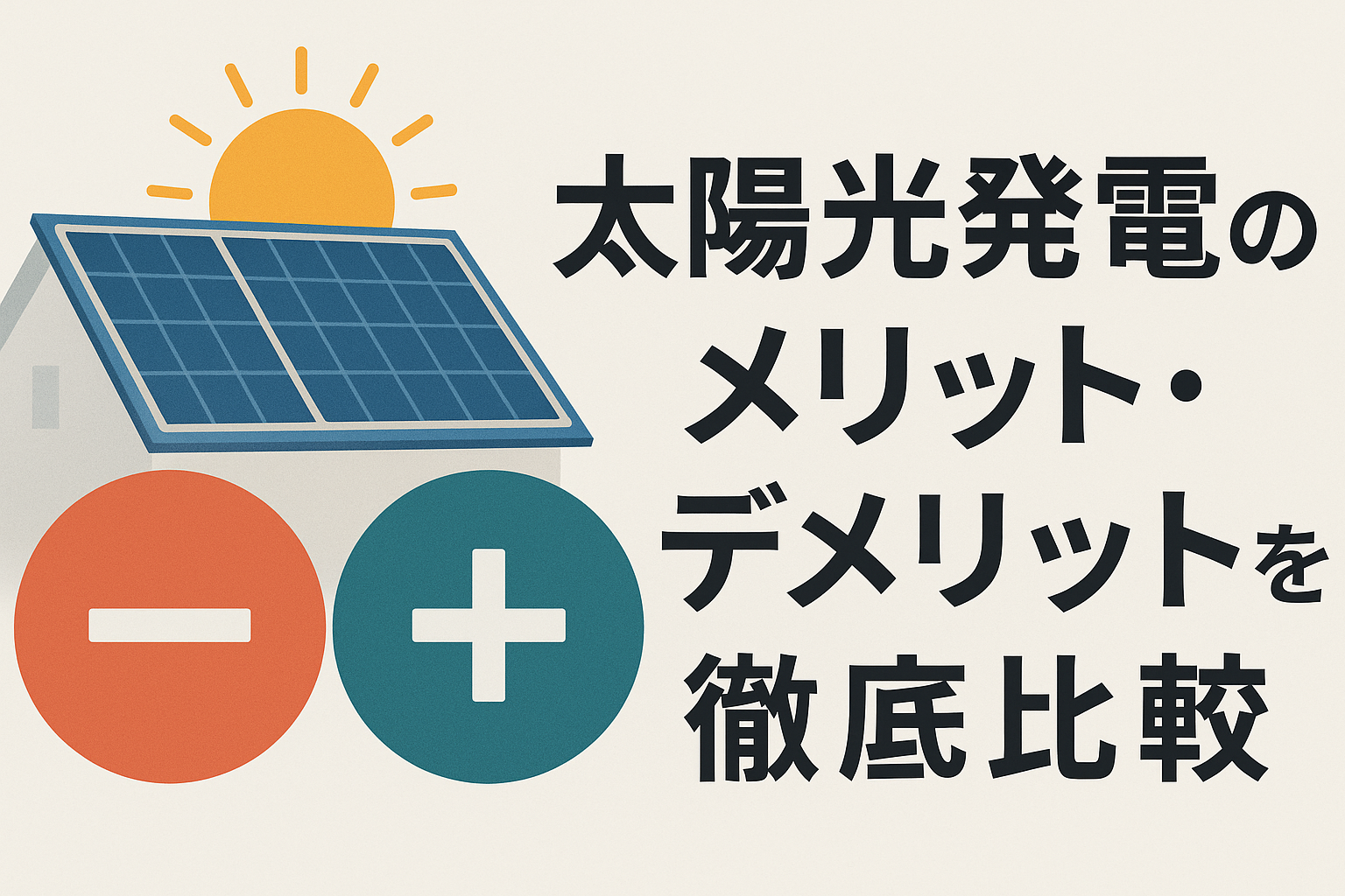 太陽光発電のメリット・デメリットを徹底比較