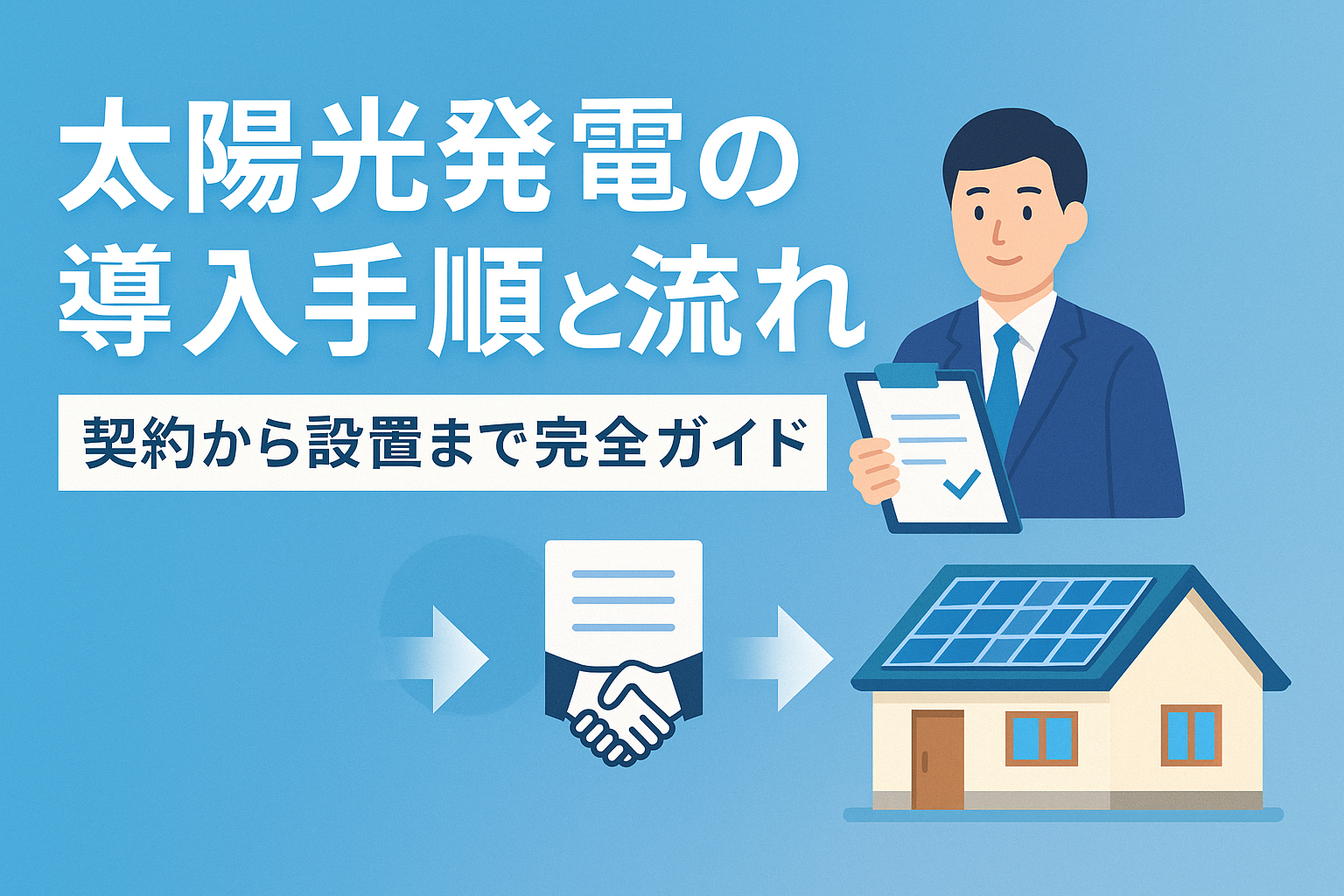 太陽光発電の導入手順と流れ｜契約から設置まで完全ガイド