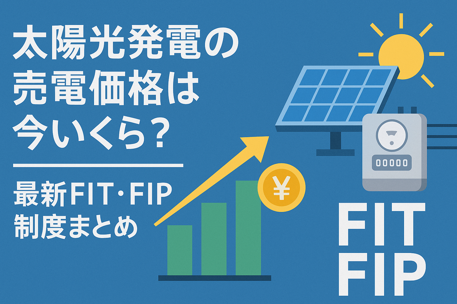 太陽光発電の売電価格は今いくら？最新FIT・FIP制度まとめ