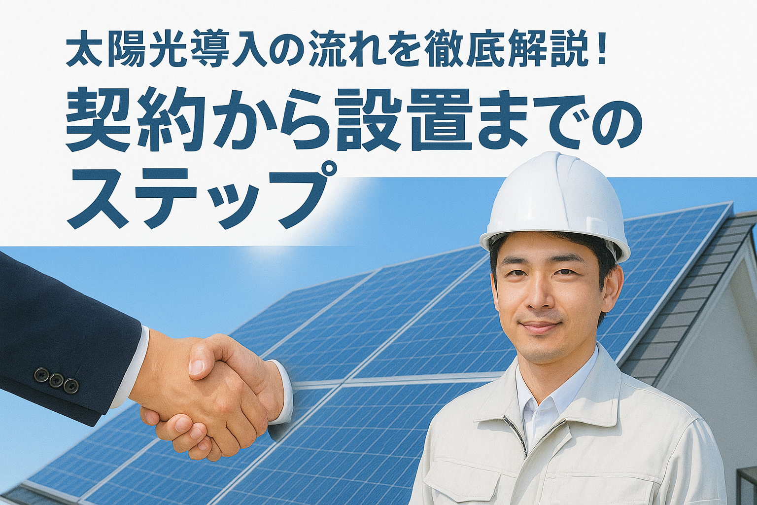 太陽光導入の流れを徹底解説！契約から設置までのステップ