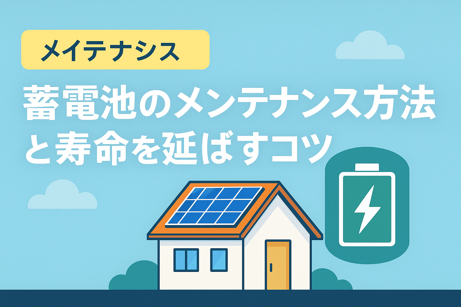 蓄電池のメンテナンス方法と寿命を延ばすコツ