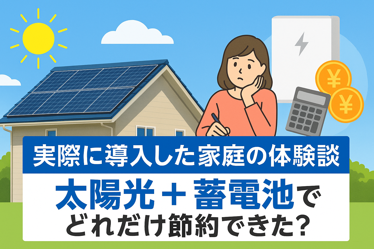 実際に導入した家庭の体験談｜太陽光＋蓄電池でどれだけ節約できた？