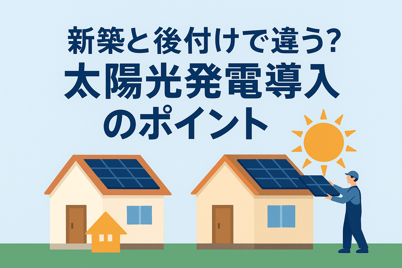 新築と後付けで違う？太陽光発電導入のポイント