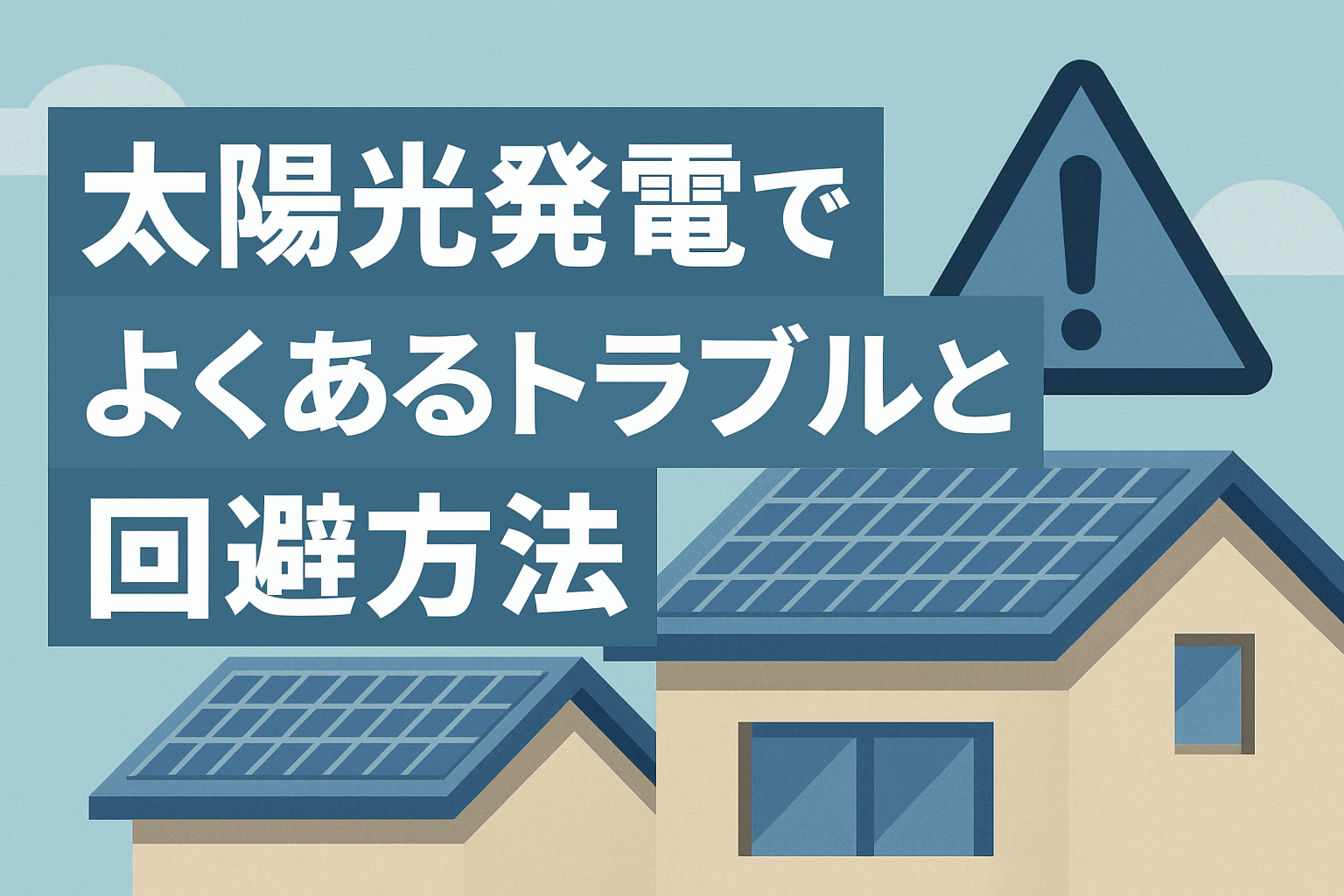 太陽光発電でよくあるトラブルと回避方法