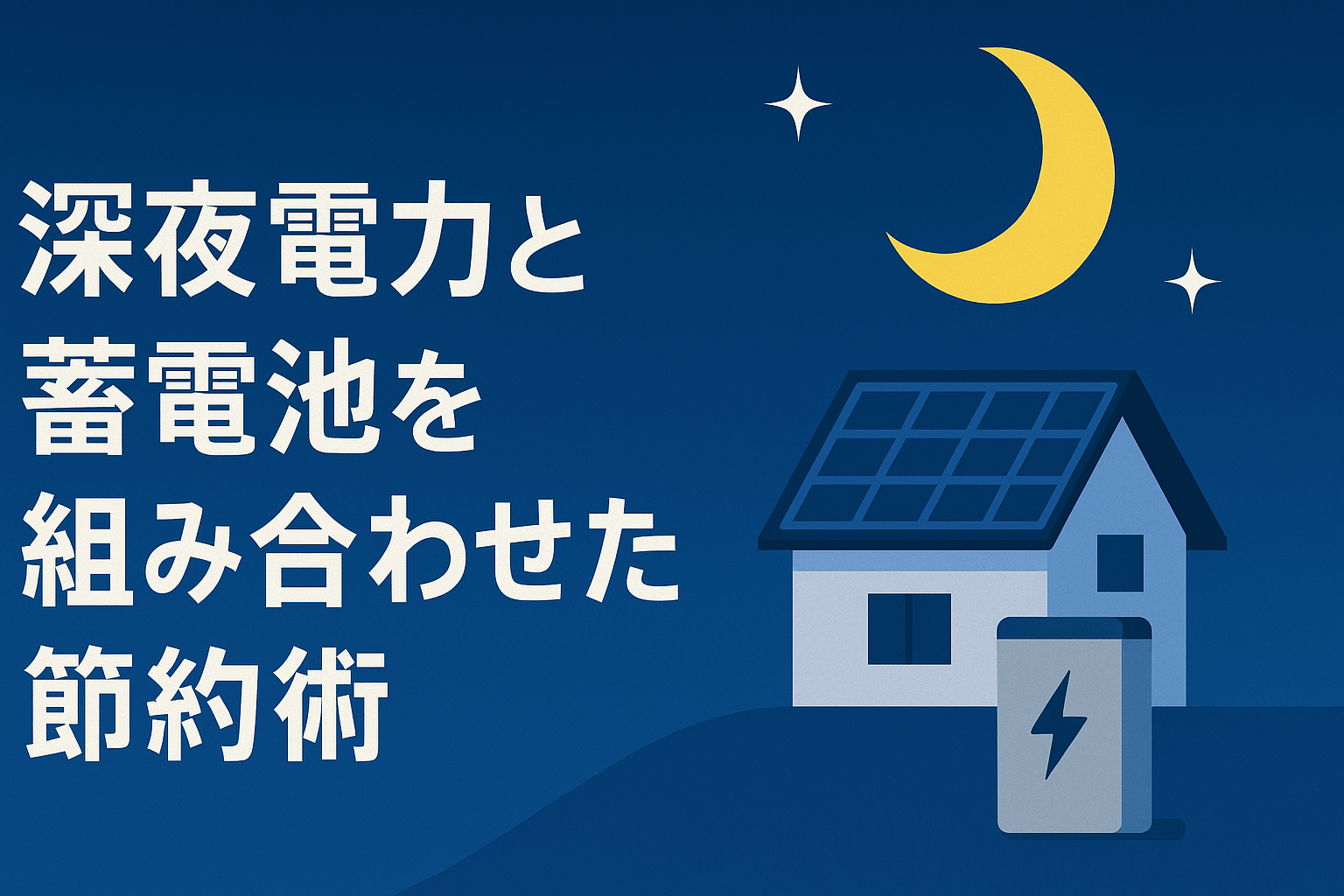深夜電力と蓄電池を組み合わせた節約術