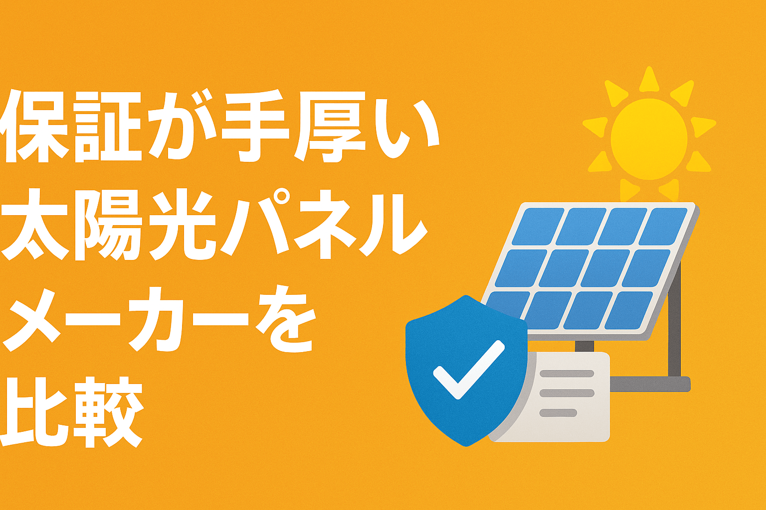 保証が手厚い太陽光パネルメーカーを比較